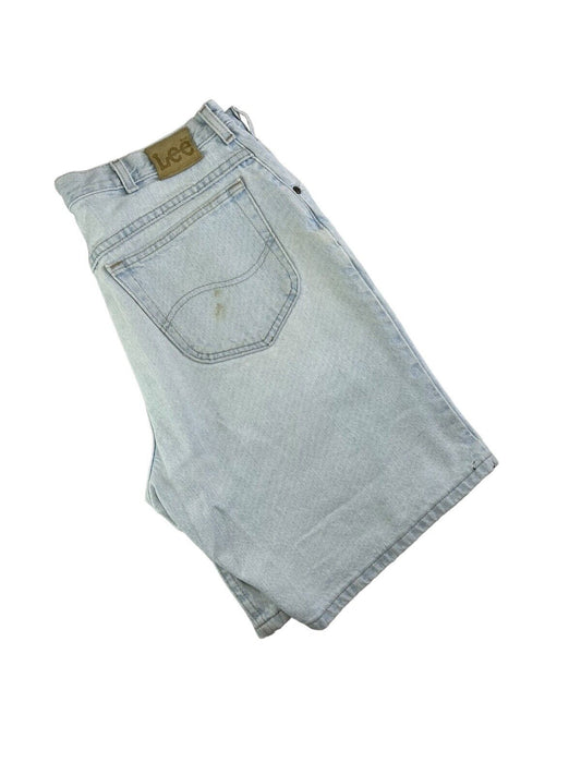 Vintage Lee Light Wash Relaxed Fit Denim Shorts Size 35 Blue