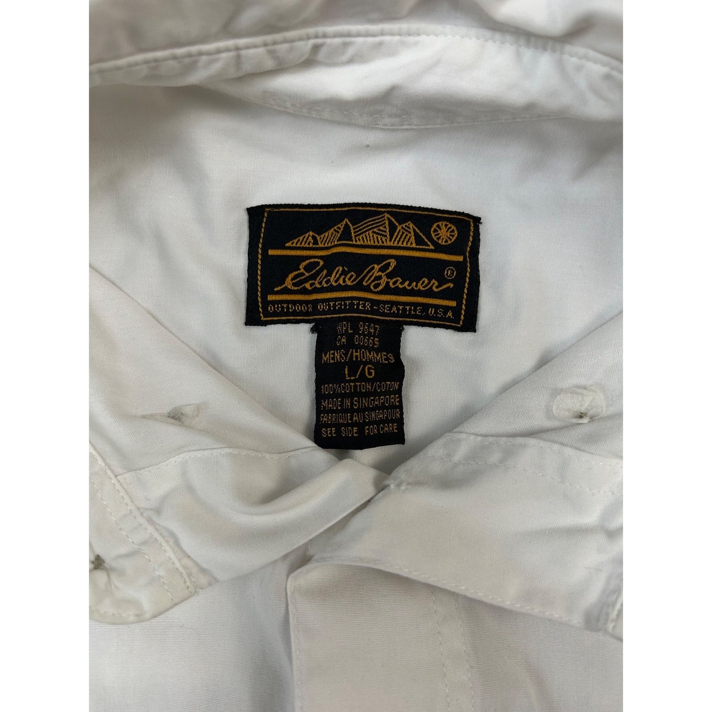 Vintage Eddie Bauer Striped Reworked Cropped Long Sleeve Button Up Shirt Large