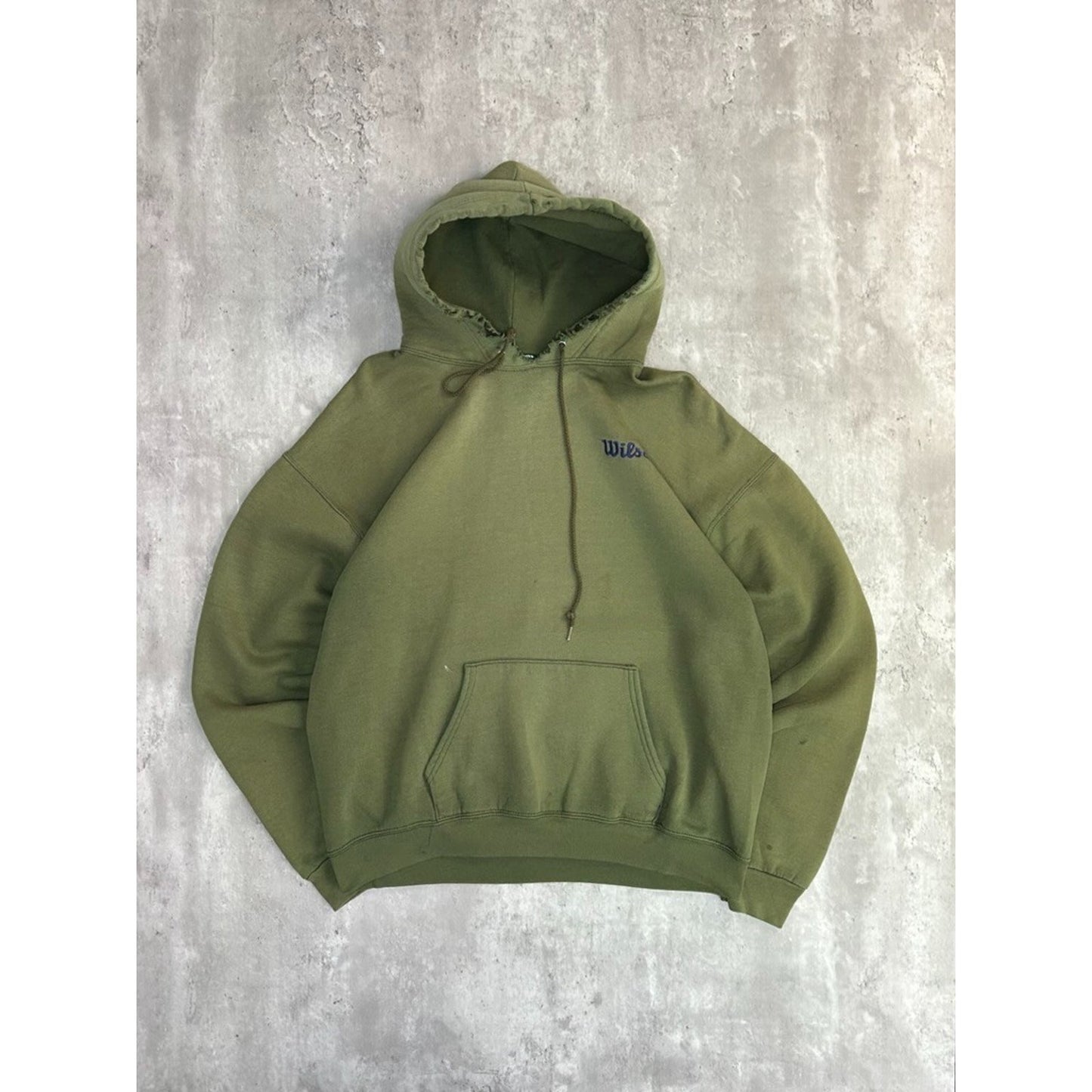 Vintage 90s Wilson Embroidered Spellout Pullover Hooded Sweatshirt Size XL