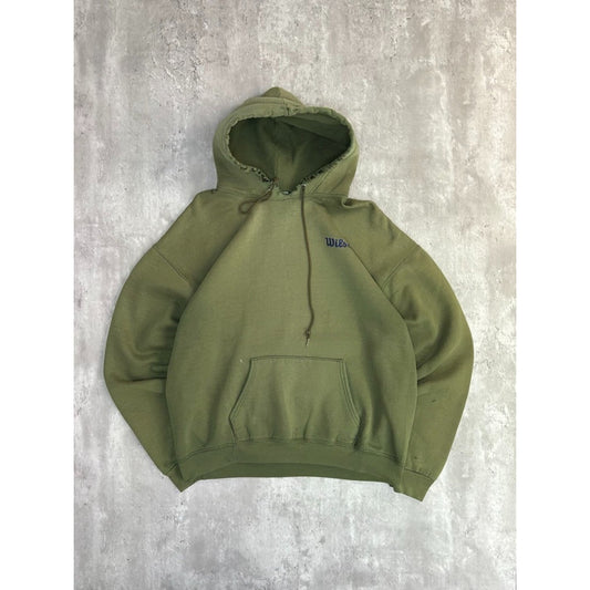 Vintage 90s Wilson Embroidered Spellout Pullover Hooded Sweatshirt Size XL