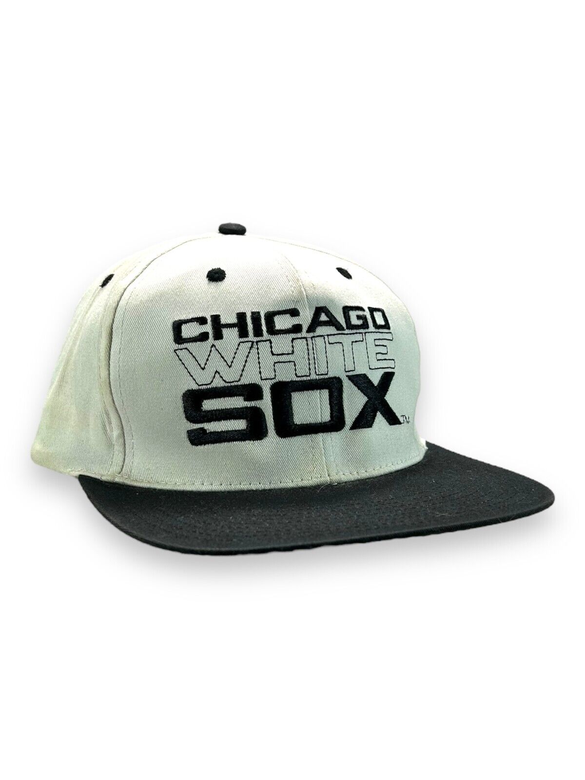 Vintage Chicago White Sox MLB Embroidered Spellout Snapback Hat OSFA