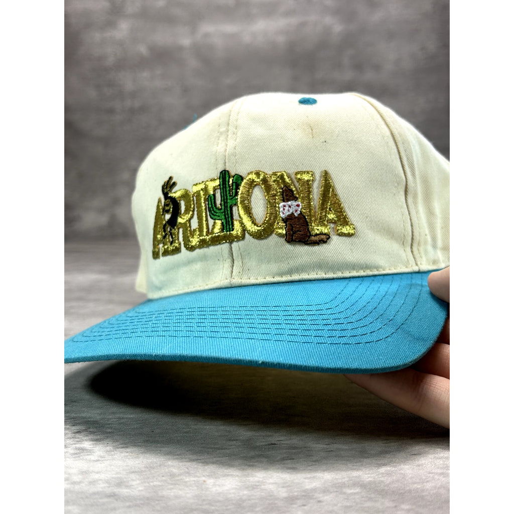 Vintage 90s Arizona Embroidered Spellout Destination Snapback Hat OSFA