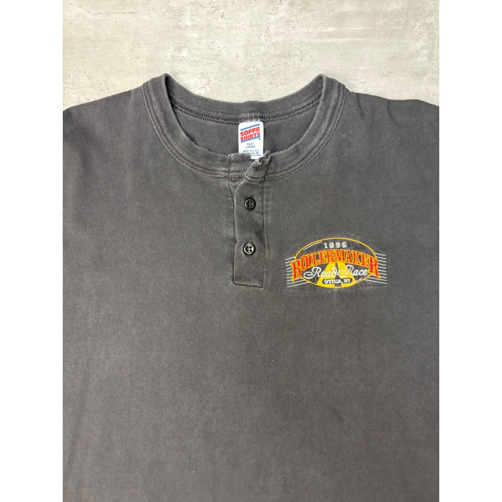 Vintage 1996 Boilermaker Road Race Marathon Embroidered Logo T-Shirt Size Large