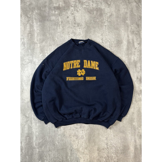 Vintage Notre Dame Fighting Irish NCAA Spellout Graphic Sweatshirt Size 2XL