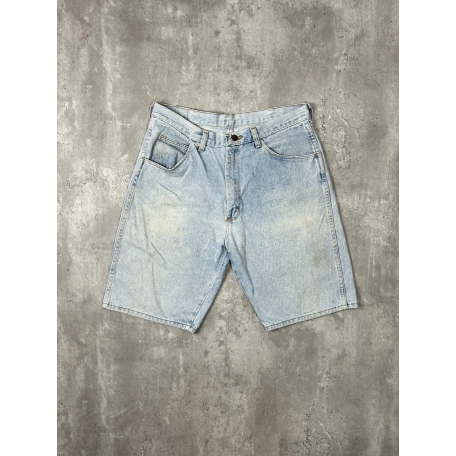 Vintage Wrangler Jeans Light Wash Denim Shorts Size 33 Blue