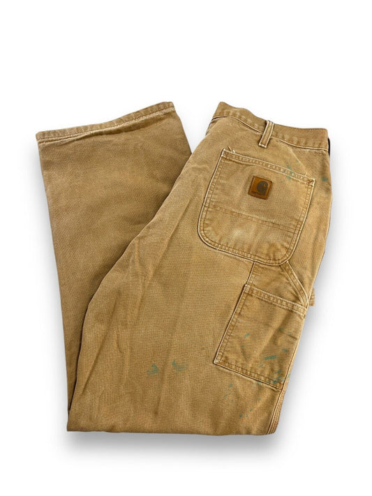 Vintage 90s Carhartt Canvas Workwear Carpenter Pants Size 35