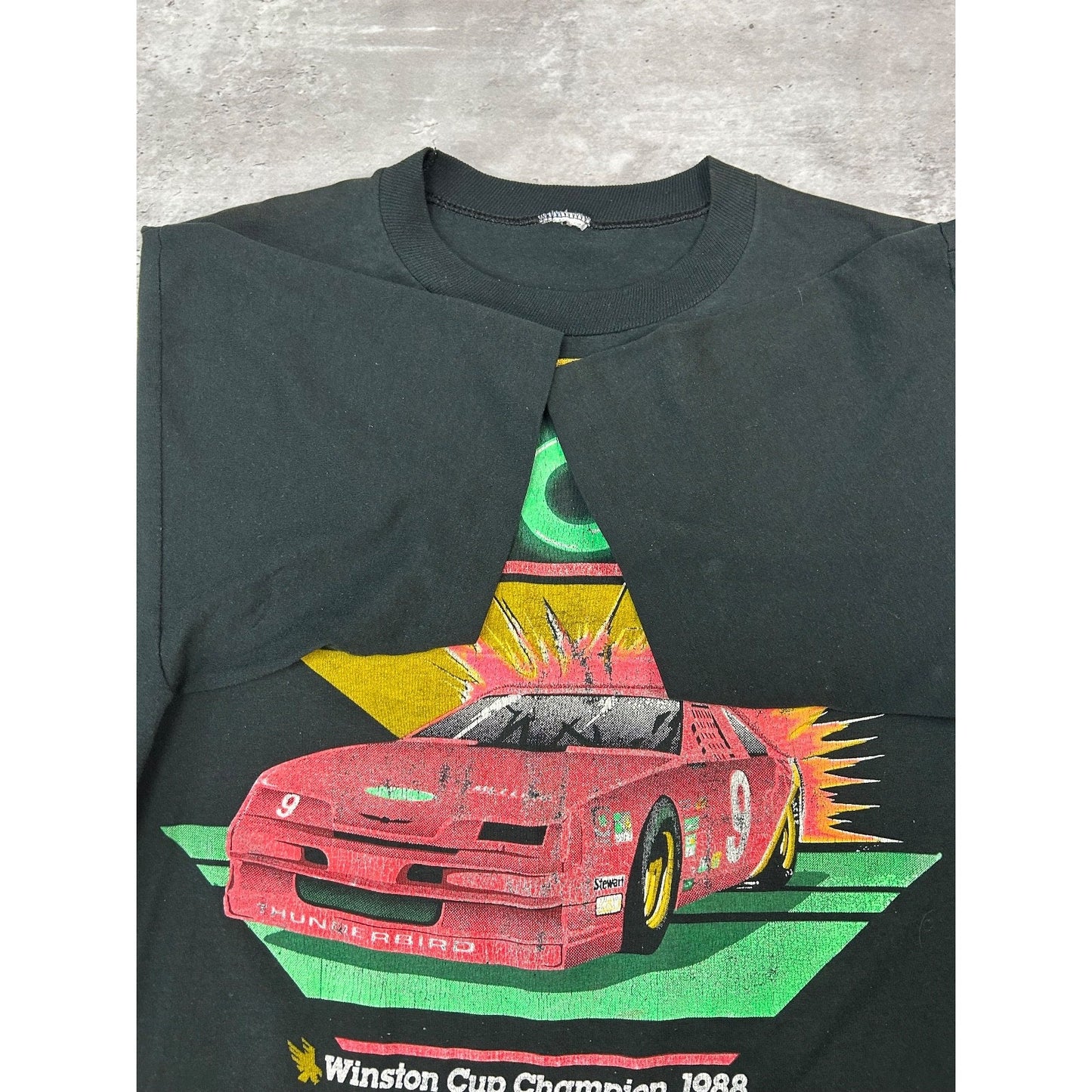 Vintage 1988 Bill Elliott #9 Nascar Winston Cup Champion Graphic T-Shirt Size XL