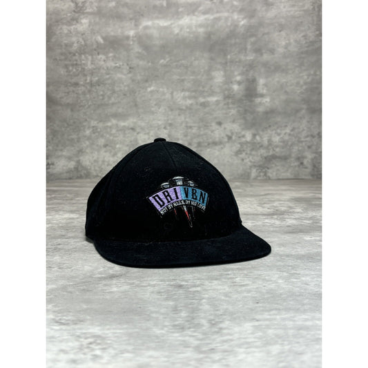 Vintage 90s Driven Not By His Nails By His Love Jesus Snapback Hat OSFA Black