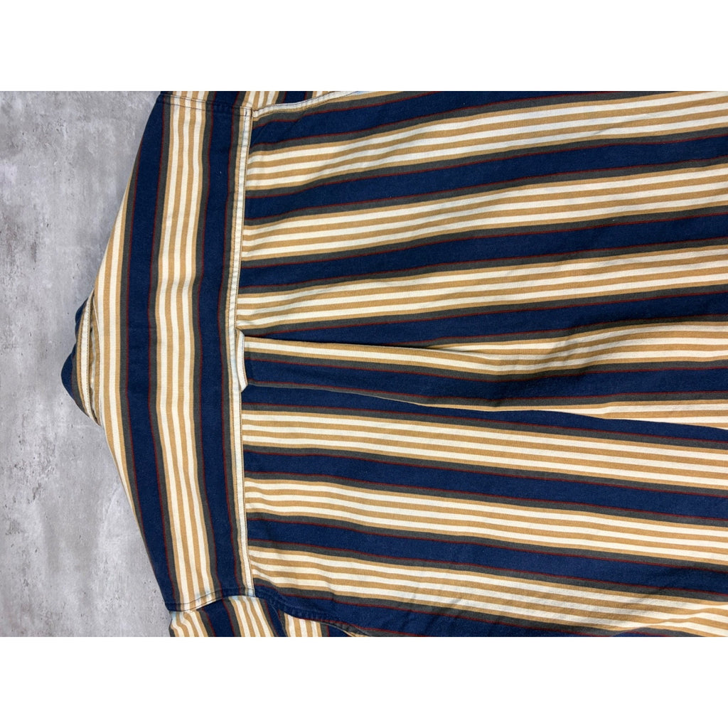 Vintage Eddie Bauer Striped Print Long Sleeve Button Up Shirt Size Small