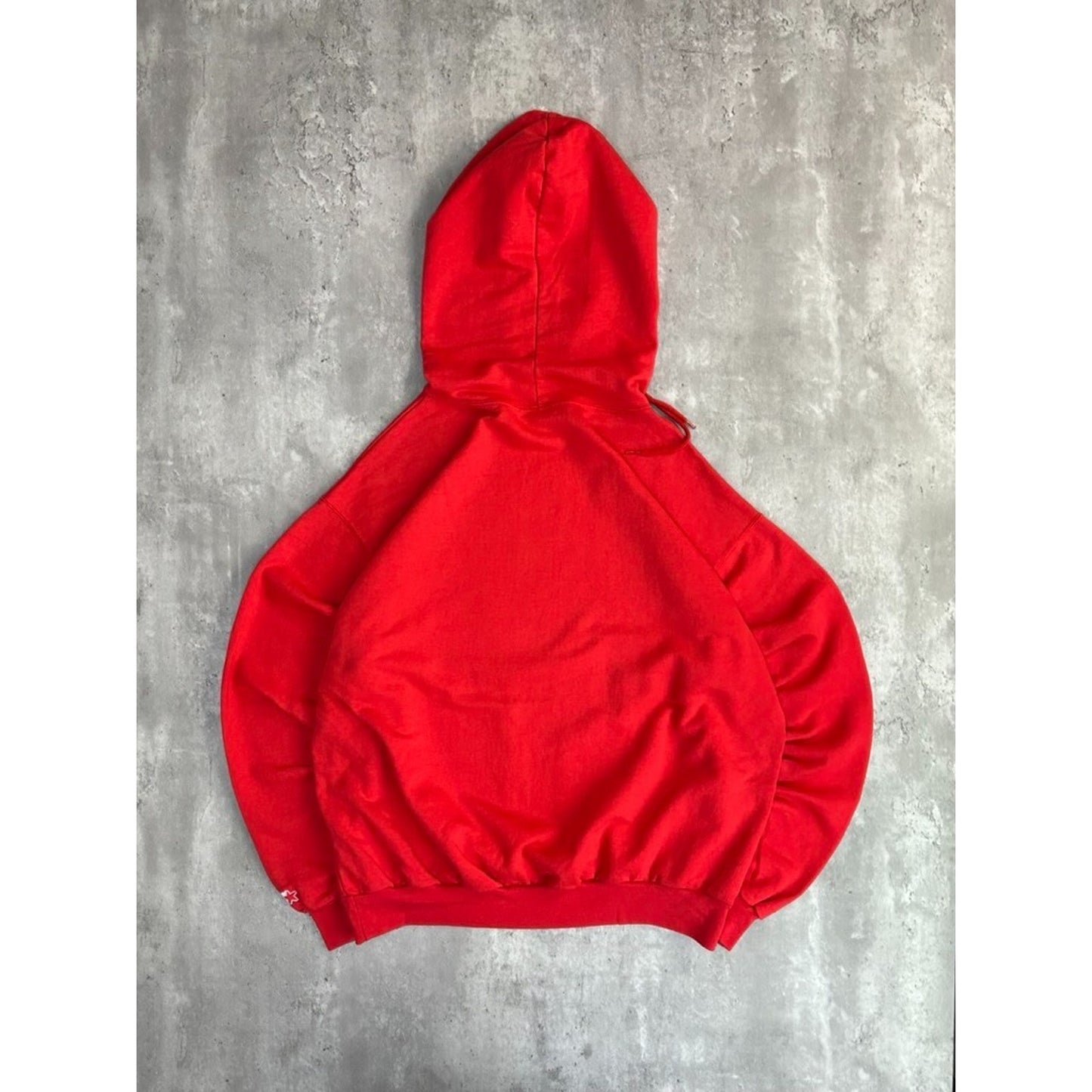 Vintage 90s Detroit Red Wings NHL Spellout Graphic Hooded Sweatshirt Size Large