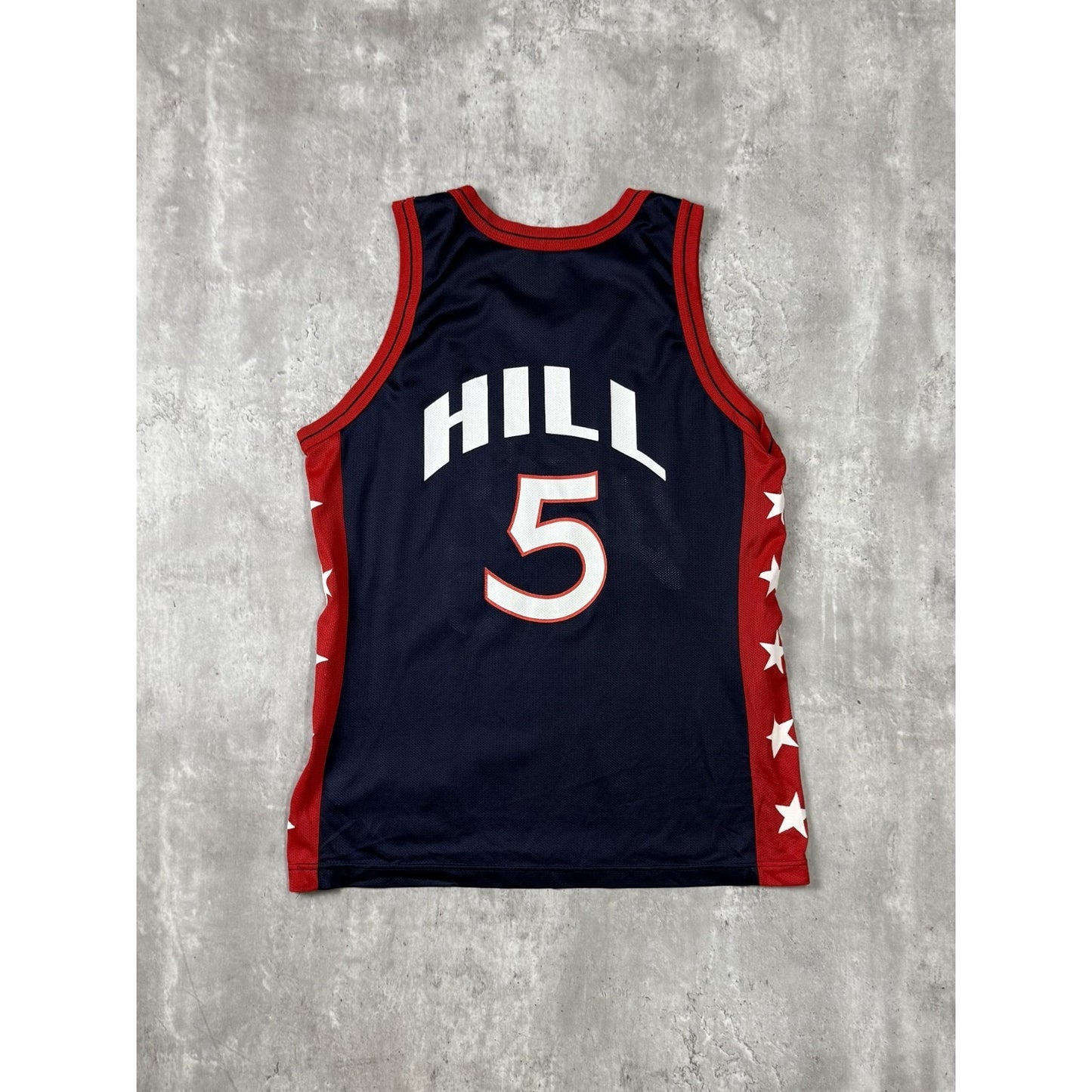 Vintage 90s Grant Hill #5 Olympic Team USA Basketball Dream Team Jersey Sz Large