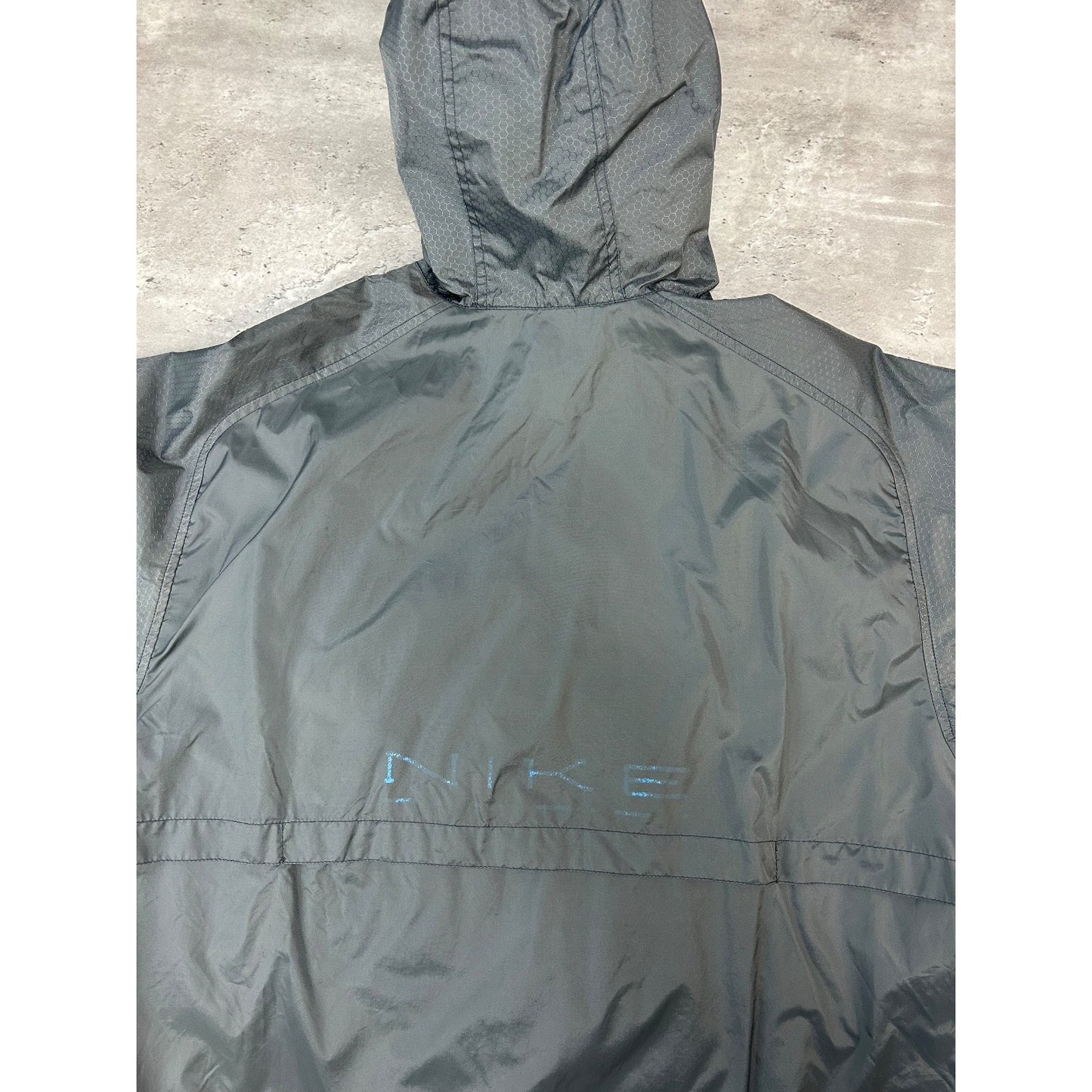 Vintage 2000s Nike Embroidered Swoosh Nylon 1/2 Zip WIndbreaker Jacket Sz Medium