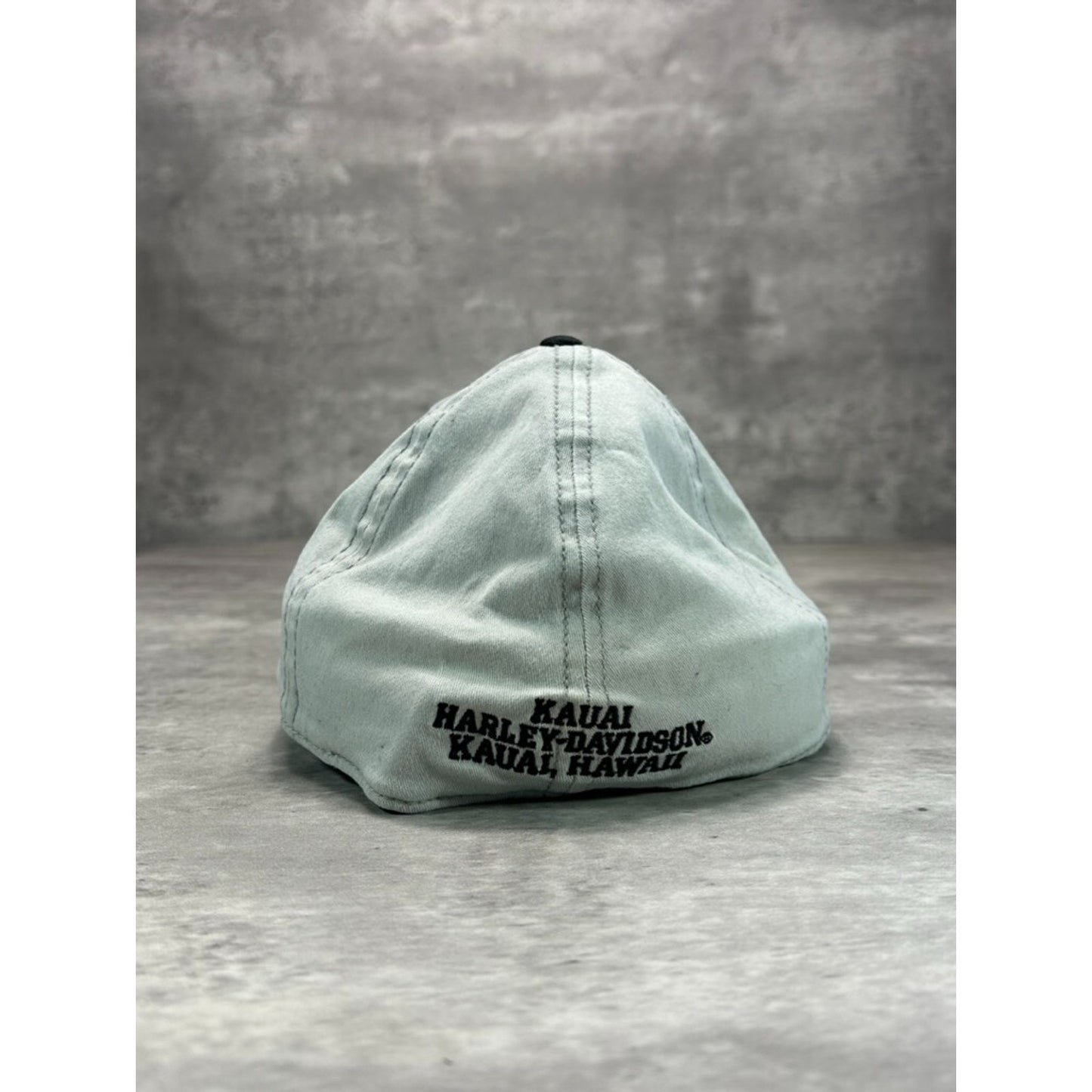 Vintage Y2K Harley Davidson Embroidered Spellout Fitted Hat OSFA