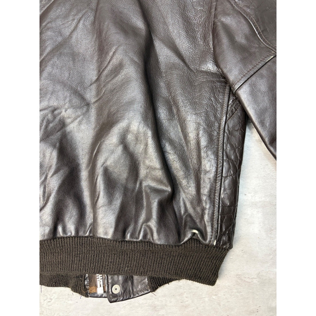 Vintage 1970s Cooper G1 Goatskin Flight Bomber Jacket Size Small
