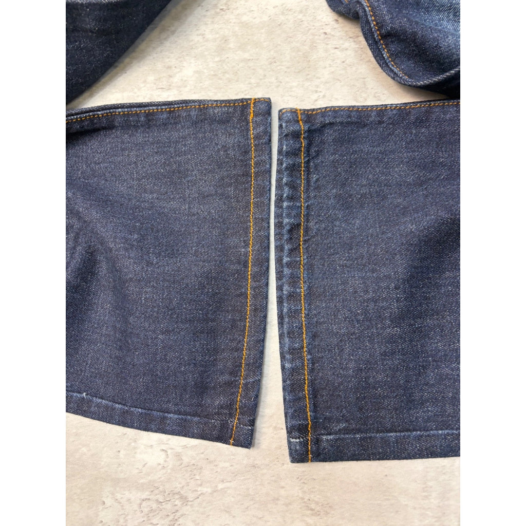 Vintage Y2K Rocawear Embroidered Pocket Skull Dark Wash Denim Pants