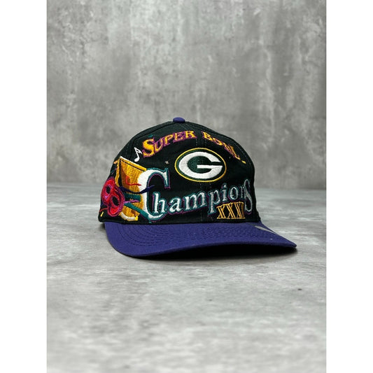 Vintage 1997 Green Bay Packers NFL Super Bowl Champs Snapback Hat OSFA