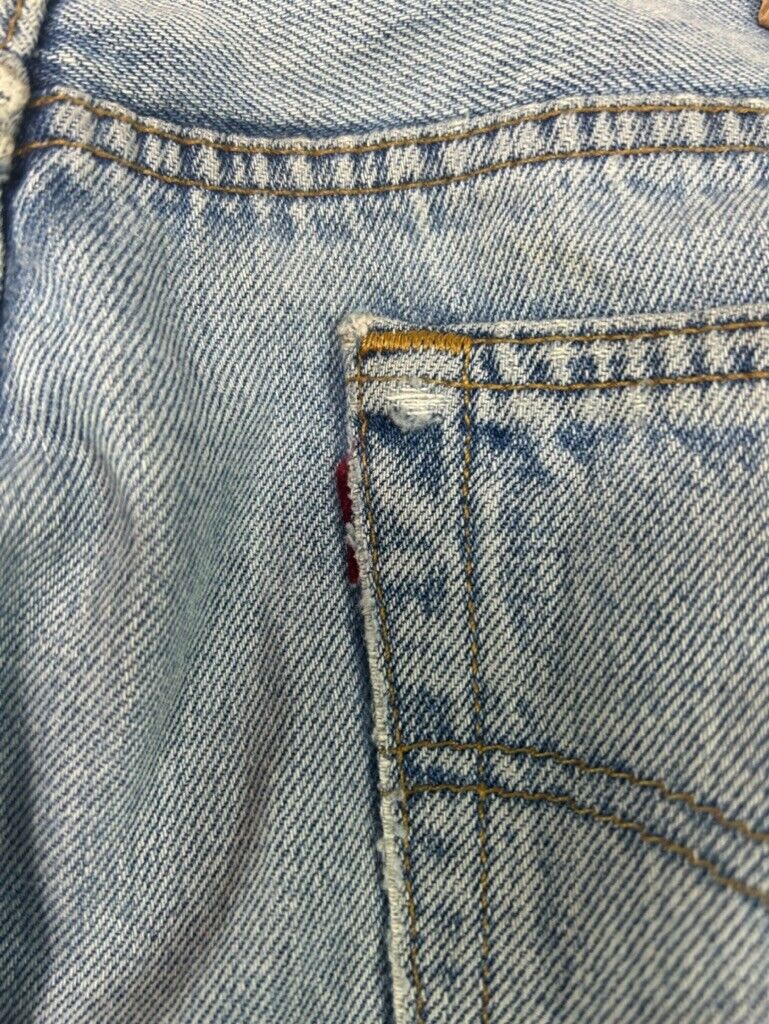 Vintage 90s Levis 501 Red Tab Light Wash Button Fly Pants Size 36