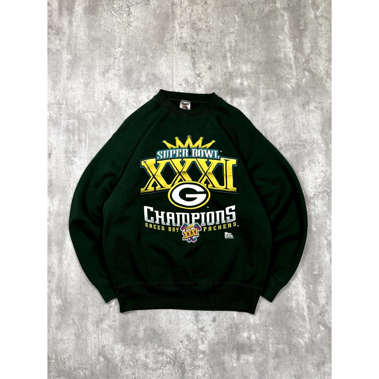 Vintage 1997 Green Bay Packers NFL Super Bowl XXXI Champs Sweatshirt Size Large