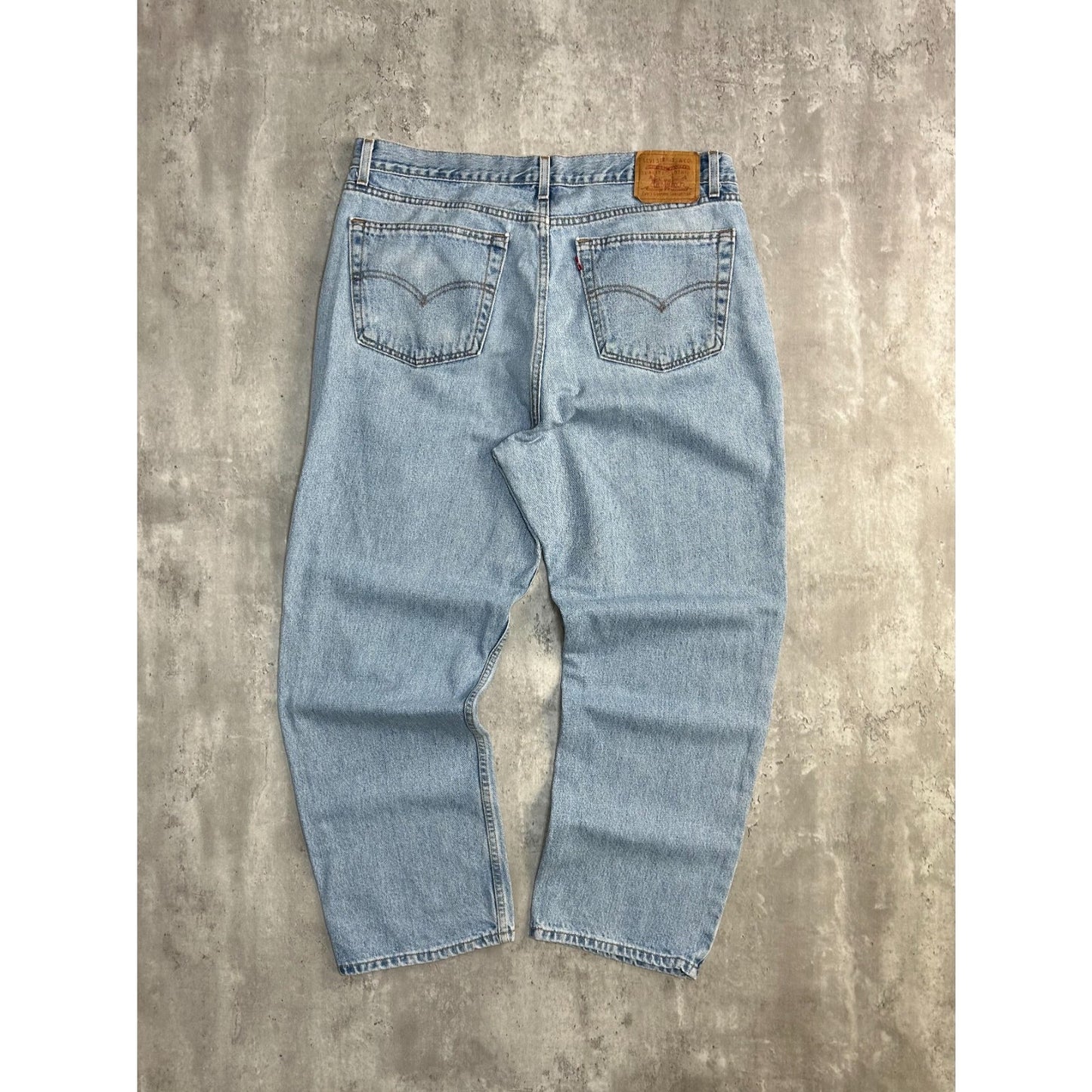 Vintage 90s Levis Red Tab Light Wash Denim Baggy Fit Pants Size 39