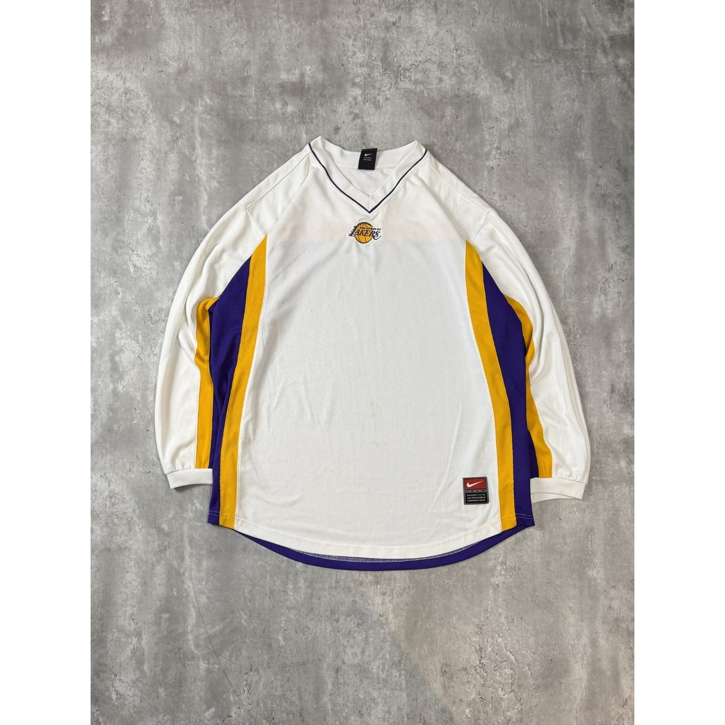 Vintage 2000s Los Angeles Lakers NBA Long Sleeve Practice Jersey Size XL
