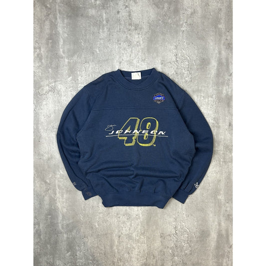 Vintage Jimmie Johnson #48 NASCAR Lowes Racing Graphic Sweatshirt Size Large