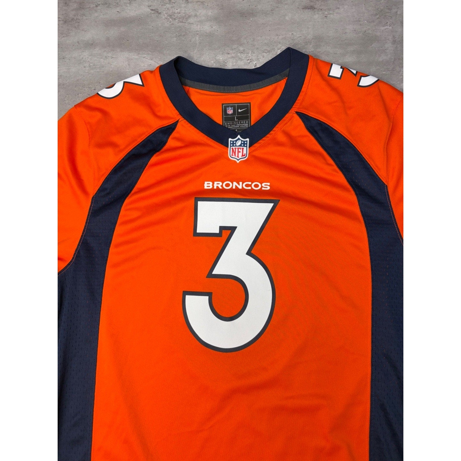 Russell Wilson #3 Denver Broncos NFL Nike Football Jersey Size Large