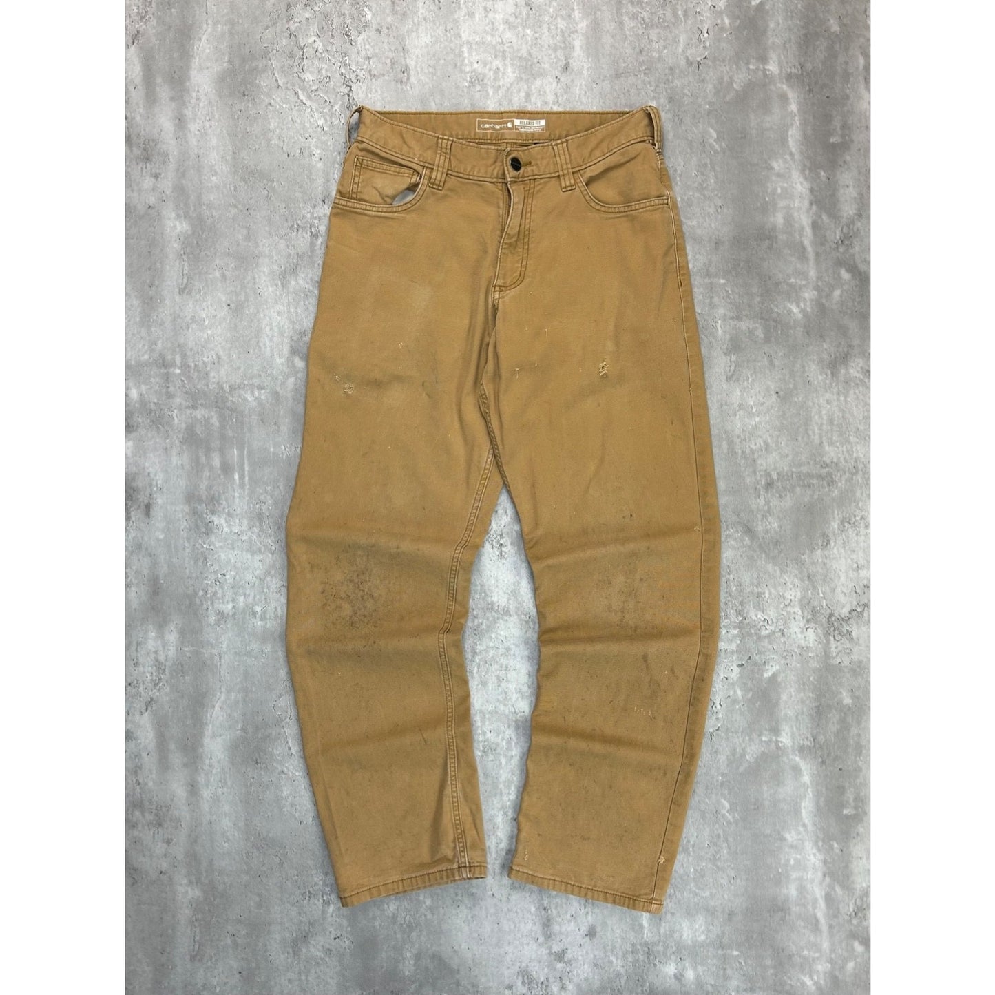 Carhartt Relaxed Fit Canvas Workwear Five Pocket Pants Size 30 Beige