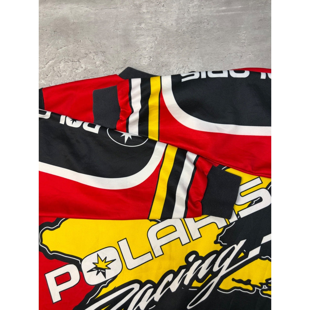 Vintage Polaris Racing All Over Print Long Sleeve Motocross Jersey Size Small