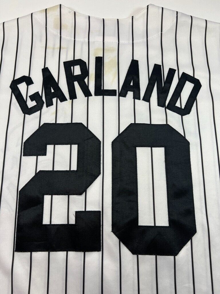 Vtg 90s Jon Garland #8 Chicago White Sox MLB Pinstripe Majestic Jersey Sz XL