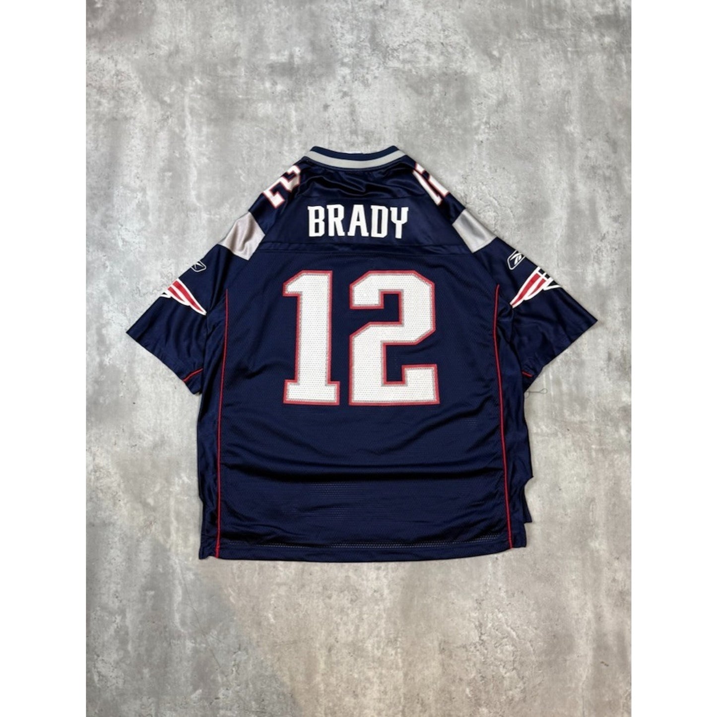 Vintage Tom Brady #12 New England Patriots NFL Reebok Football Jersey Size Large