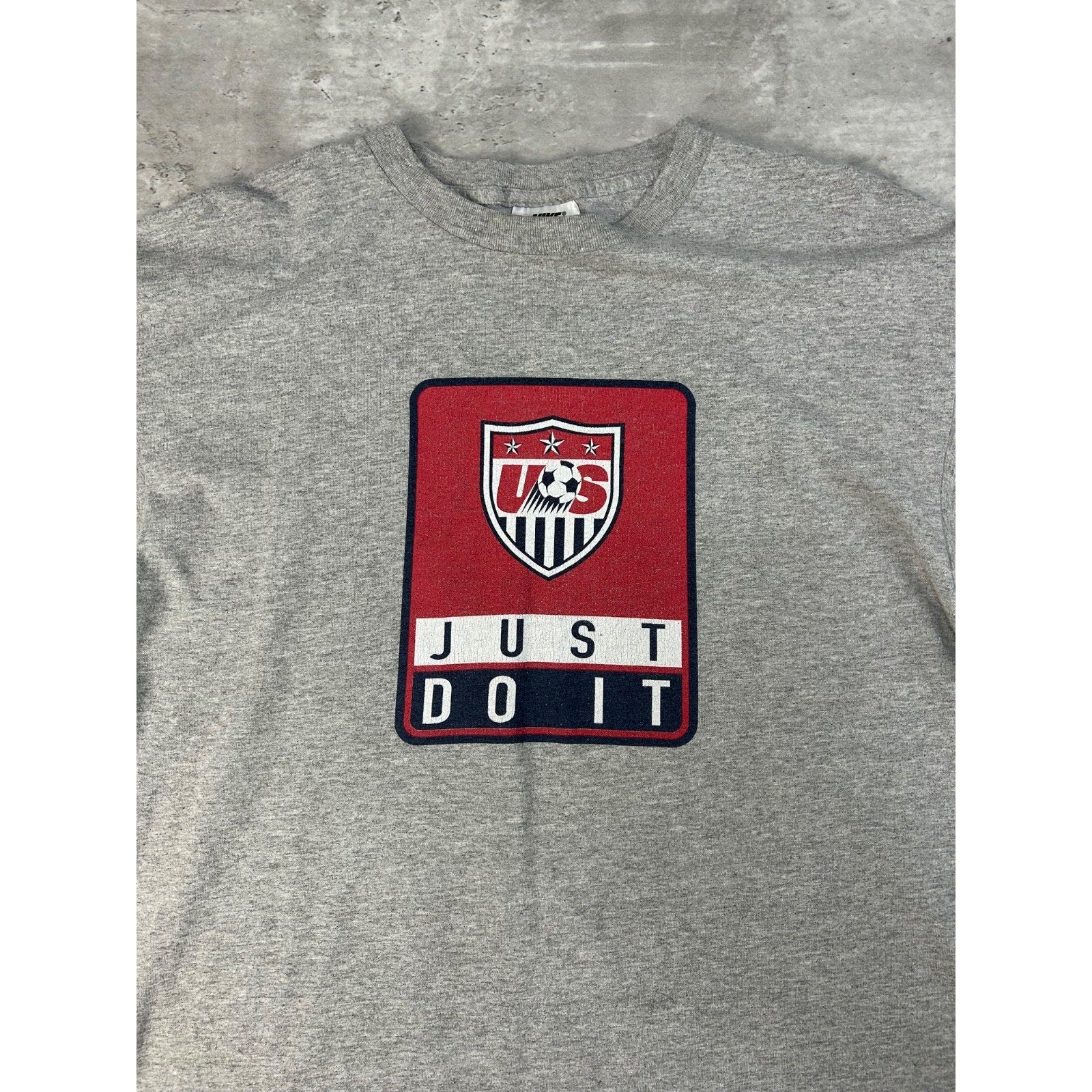 Vintage 90s Nike Team USA Soccer Olympics Just Do it Spellout T-Shirt Sz Medium