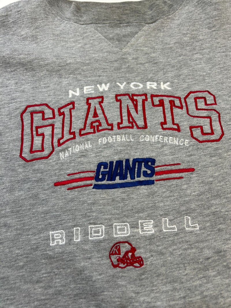 Vintage 90s New York Giants Embroidered NFL Riddell Spell Out Sweatshirt Size XL