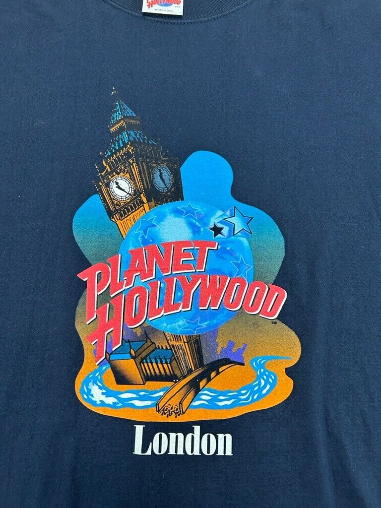 Vintage Planet Hollywood London Destination Graphic T-Shirt Size Large