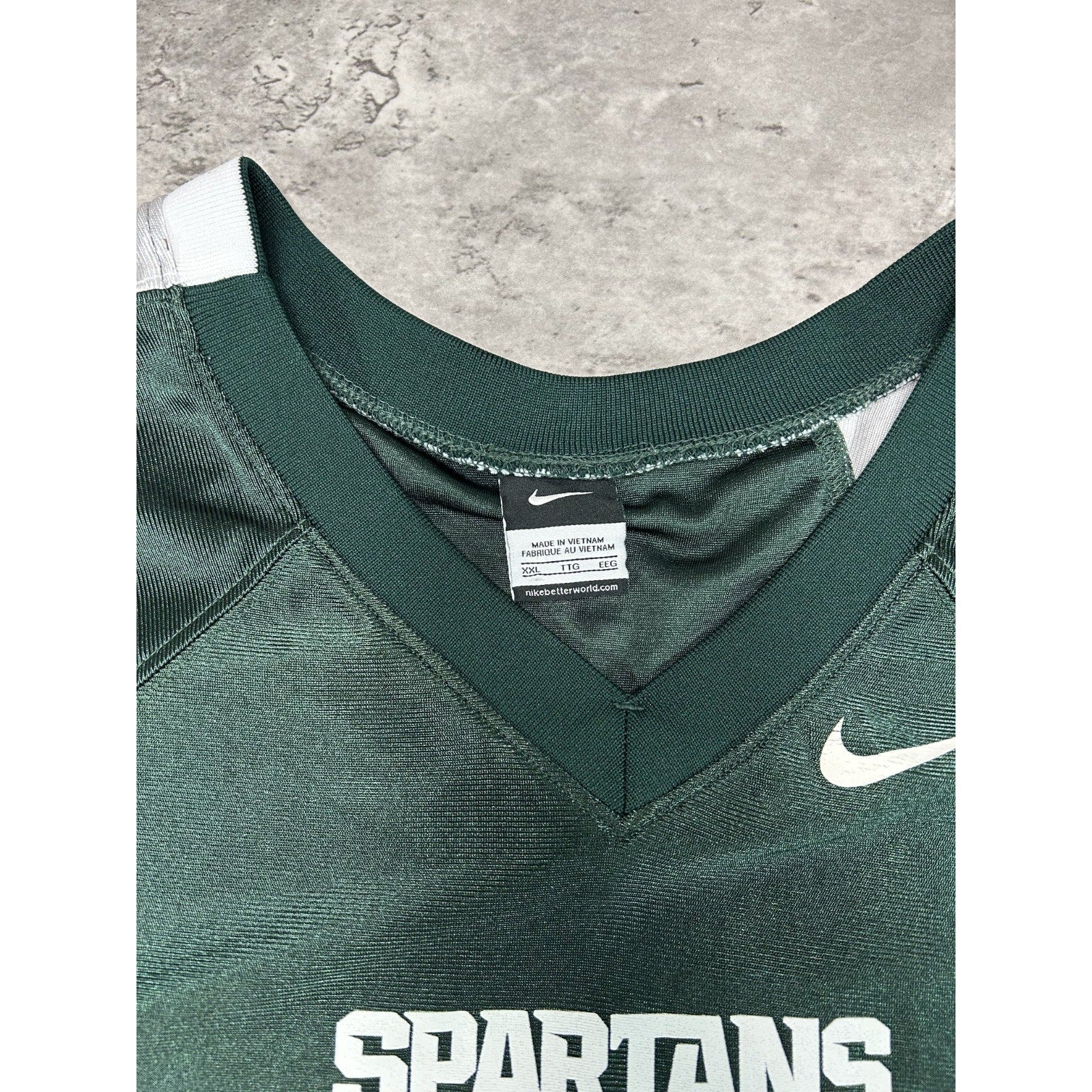 Vintage Michigan State Spartans #24 NCAA Two Tone Nike Football Jersey Size 2XL