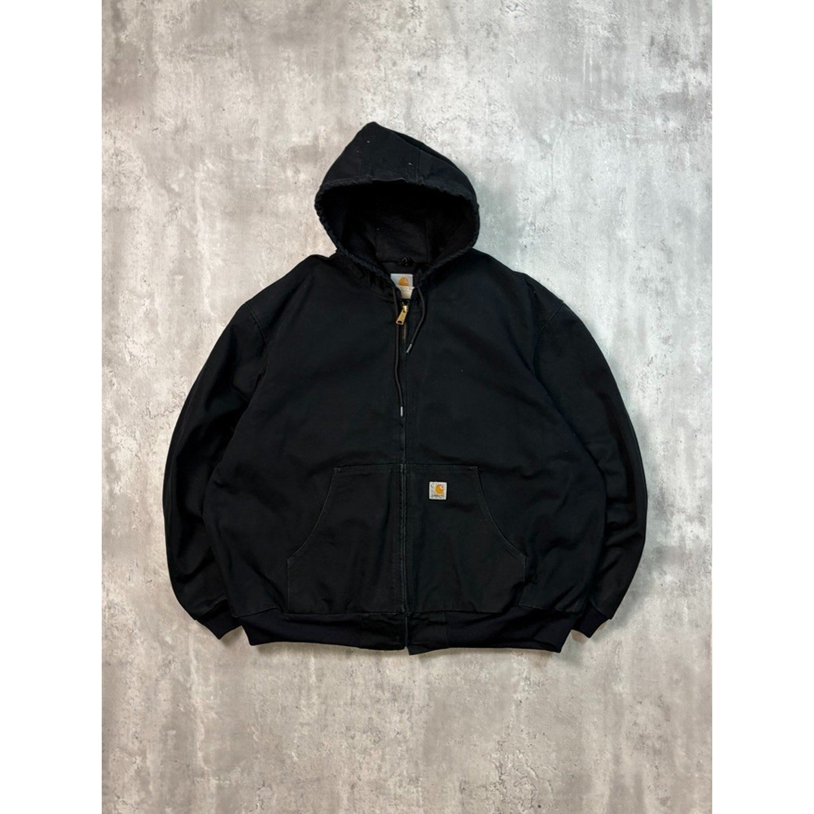 Vintage Carhartt Insulated Canvas Workwear Hooded Active Jacket Size 2XL
