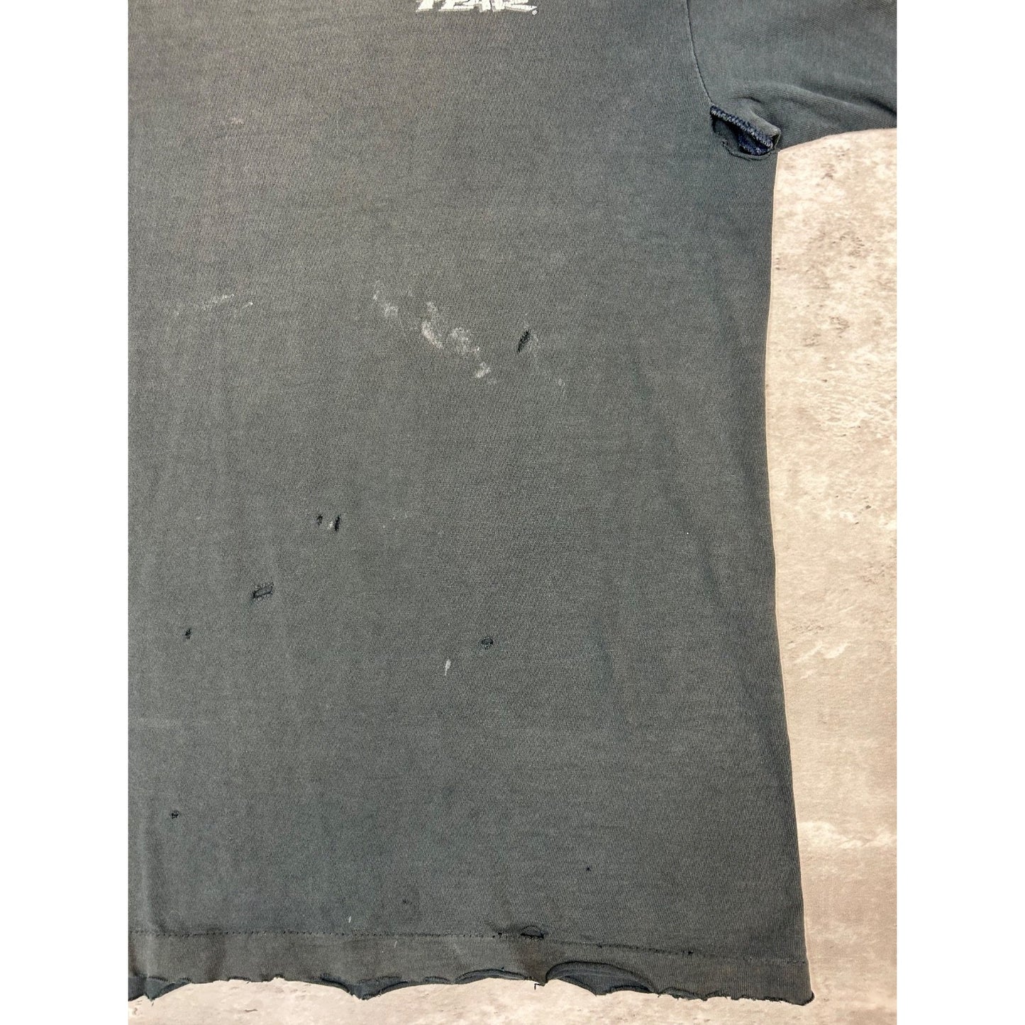 Vintage Y2K No Fear Life Isn't Winning Graphic Slogan T-Shirt Size Large Black