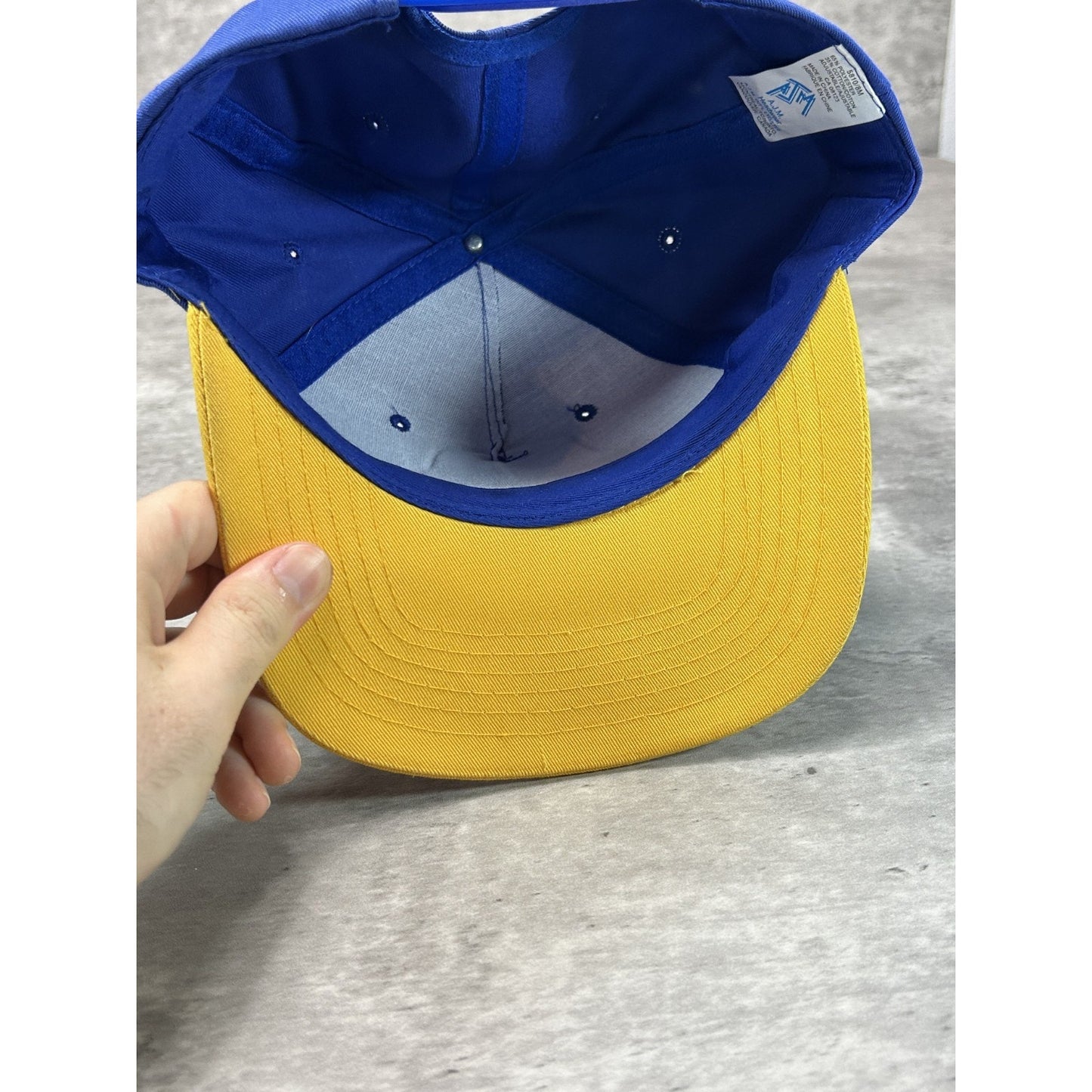 Vintage 90s Sam Adelstein Embroidered Spellout Logo Snapback Hat OSFA