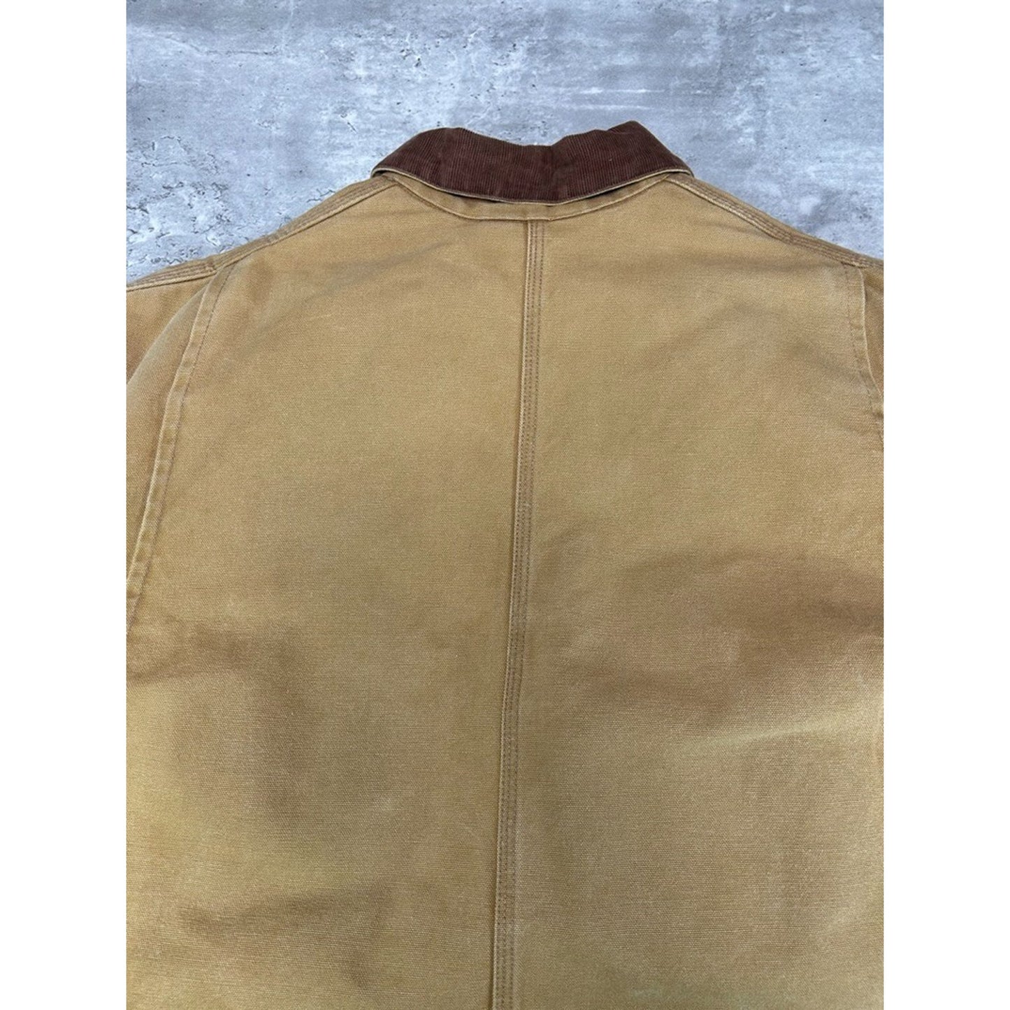 Vintage 90s Carhartt Blanket Lined Canvas Workwear Chore Jacket Size 44 Tall XL