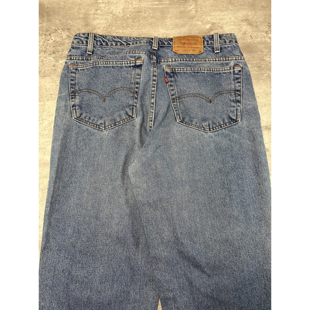 Vintage 90s Levis 550 Red Tab Light Wash Denim Pants Size 36 Blue