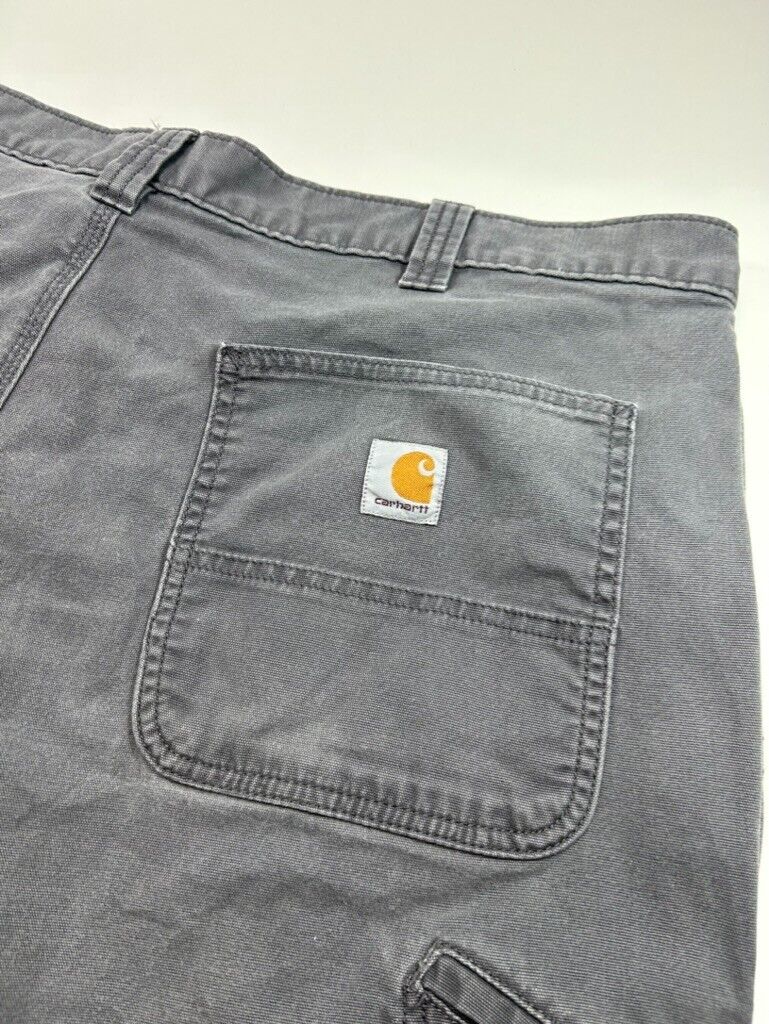 Carhartt Relaxed Fit Canvas Workwear Five Pocket Shorts Size 40 Gray