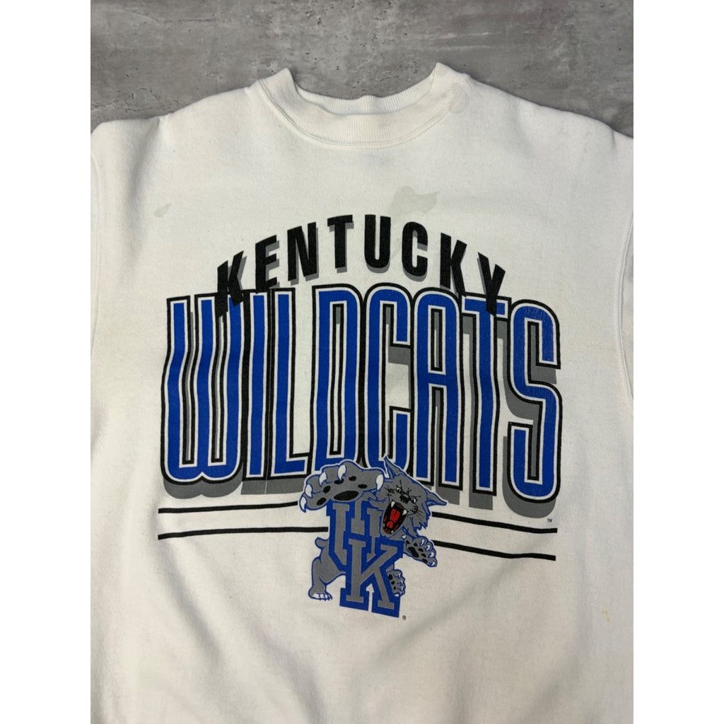 Vintage 90s Kentucky Wildcats NCAA Collegiate Spellout Sweatshirt Size Large