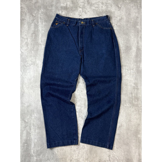 Vintage 70s/80s Wranglers Dark Wash Western Style Denim Pants Size 34