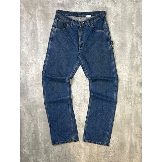 Vintage Key Dark Wash Denim Workwear Carpenter Pants Size 32