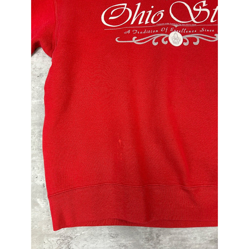 Vintage 90s Ohio State Buckeyes NCAA Graphic Spellout Sweatshirt Size Large