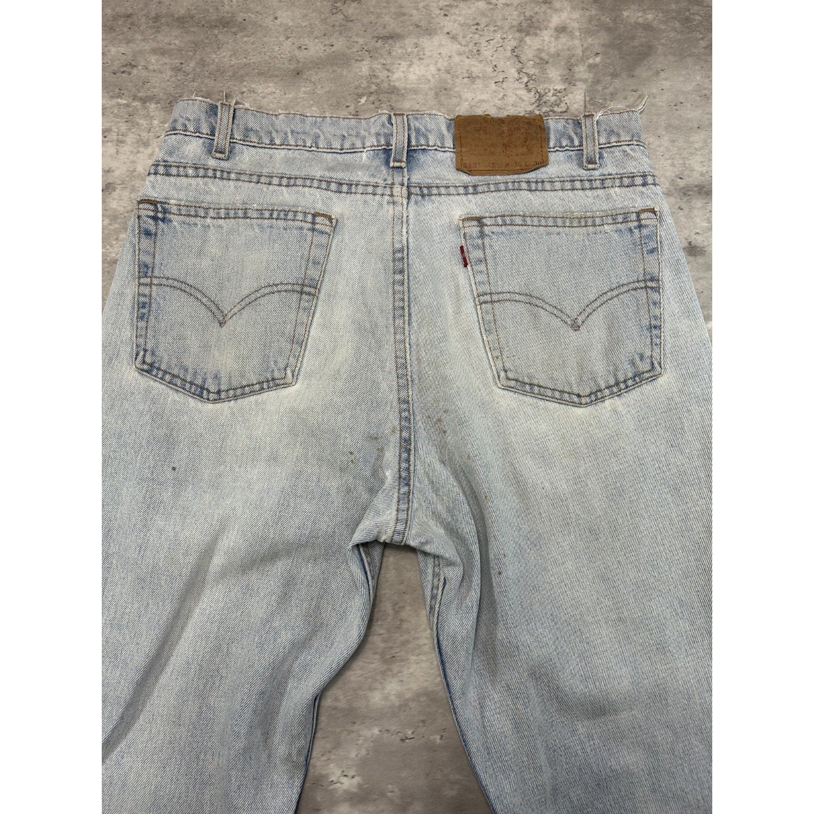 Vintage 90s Levis 512 Red Tab Light Wash Denim Pants Size 34 Blue