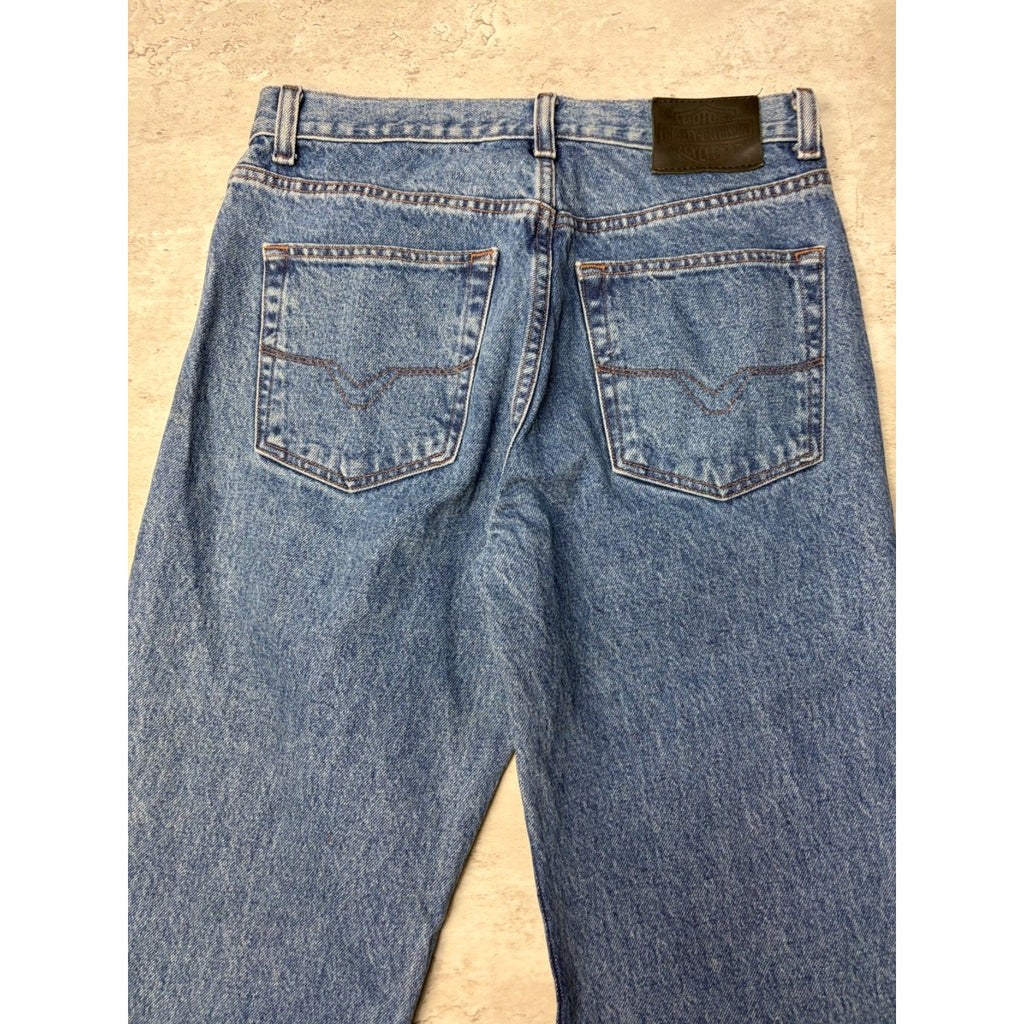Vintage Harley Davidson Dark Wash Denim Pants Size 32