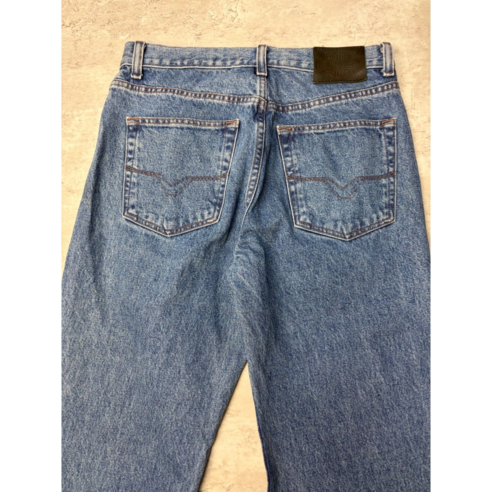 Vintage Harley Davidson Dark Wash Denim Pants Size 32