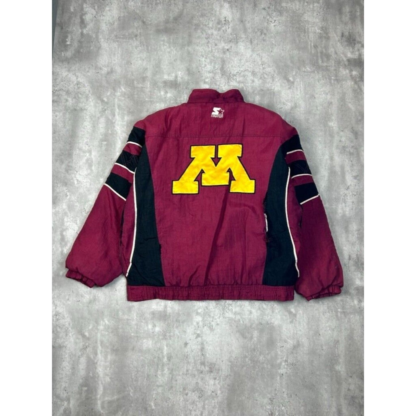 Vintage 90s Minnesota Golden Gophers NCAA Insulated Starter Jacket Size Large