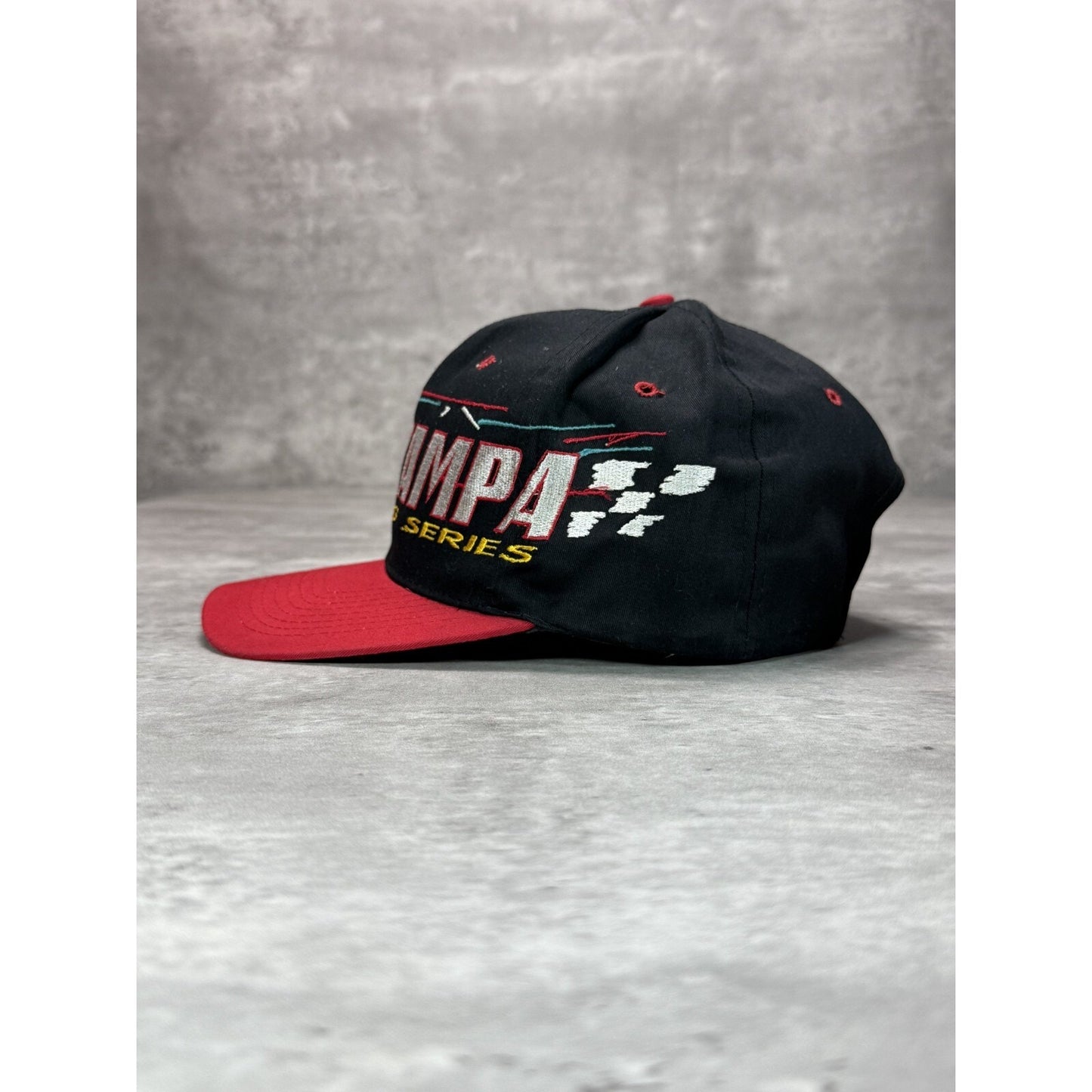 Vintage 90s Hav-A-Tampa Dirt Racing Series Embroidered Snapback Hat OSFA
