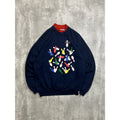 Vintage 90s Bowling Pins Graphic Crewneck Sweatshirt Size 2XL